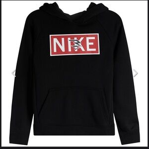 BOYS - NWT Nike Black Hoodie with Red Logo